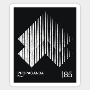 Propaganda / Minimalist Graphic Design Fan Artwork Sticker